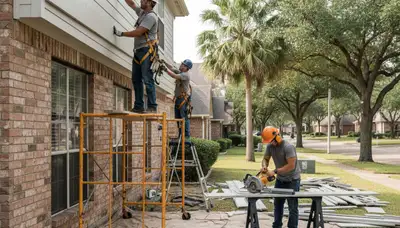 Houston, TX siding contractor page image for exterior siding installation and replacement services