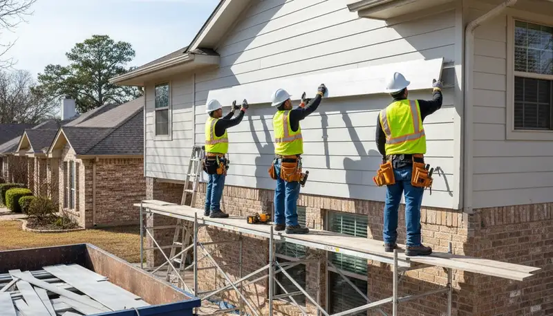 Houston, TX siding contractor providing professional exterior siding installation and replacement services
