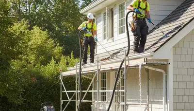 Professional gutter cleaning service in Houston, TX to prevent overflow and moisture damage