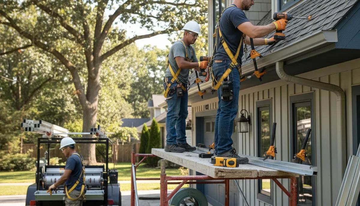Houston, TX gutter installation for home drainage protection by FX Remodeling & Exteriors