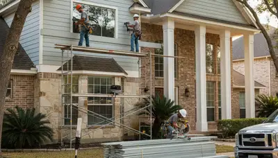 Houston, TX siding contractor exterior project for residential home improvement
